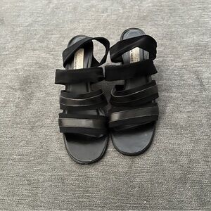 luca B for Calico black strappy Sandle heels size 10M Y2K vintage